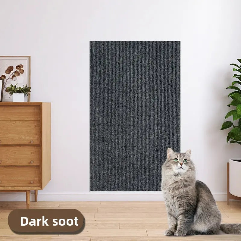 Cat Scratch Protector for Furniture - 11.85" x 39.3" Clear Sticky Scratch Deterrent Pad for Leather Couches, Sofa Arms, and Corners, Easy Installation, Iridescent Stained Glass Window Film