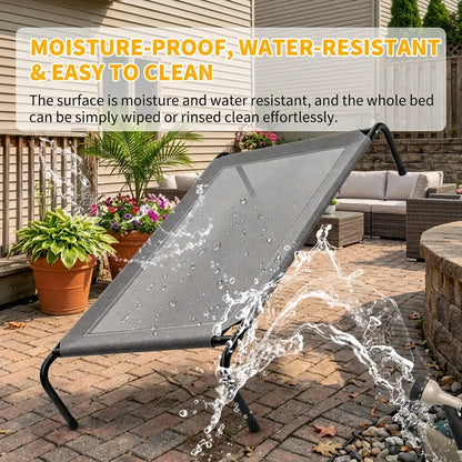 Petitrinu Classic Elevated Dog Bed - Durable Metal Frame, Cooling Textilene Mesh, Perfect Joint Relief for Medium/Large Dogs, Available in 2 Sizes