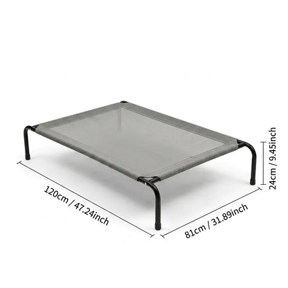 Petitrinu Classic Elevated Dog Bed - Durable Metal Frame, Cooling Textilene Mesh, Perfect Joint Relief for Medium/Large Dogs, Available in 2 Sizes