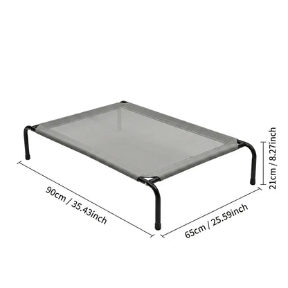 Petitrinu Classic Elevated Dog Bed - Durable Metal Frame, Cooling Textilene Mesh, Perfect Joint Relief for Medium/Large Dogs, Available in 2 Sizes